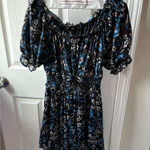 Aqua Multicolor Short Dress